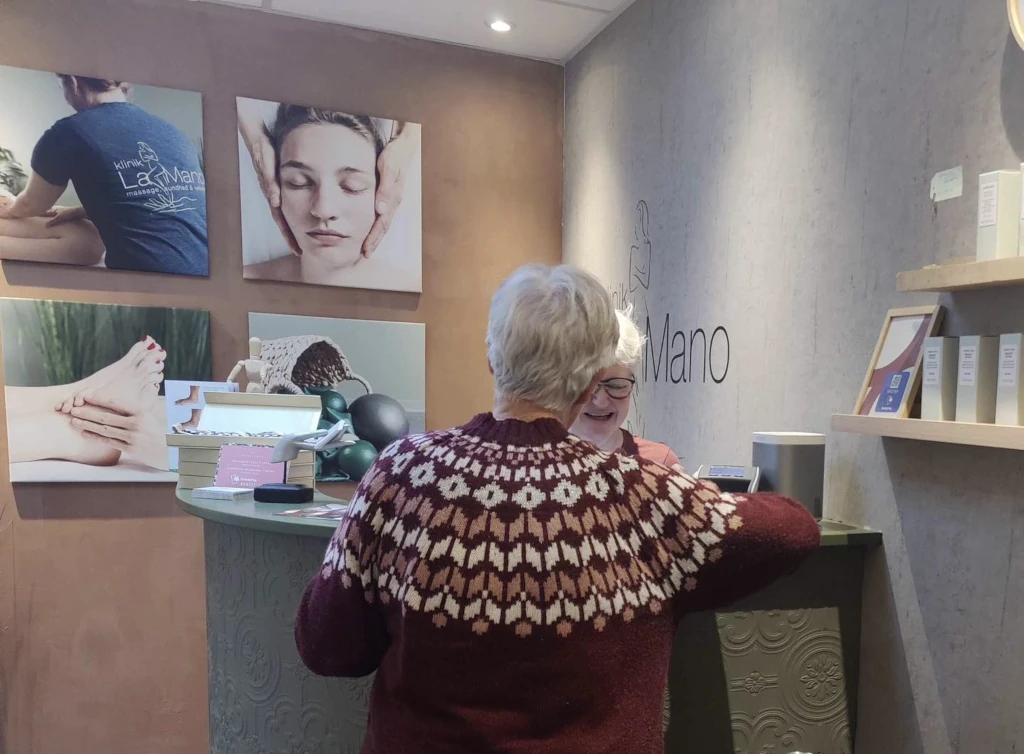 Reception i Klinik La Mano - Massage i Rødovre