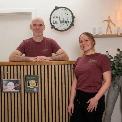 Katja og Søren i receptionen